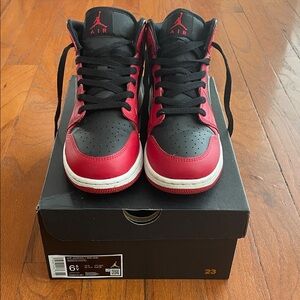 Jordan Black and Red/White Sneakers